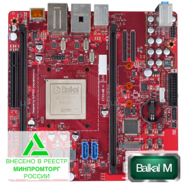 ET101-MB-1.1 плата материнская mini-ITX на российском процессоре Baikal-M