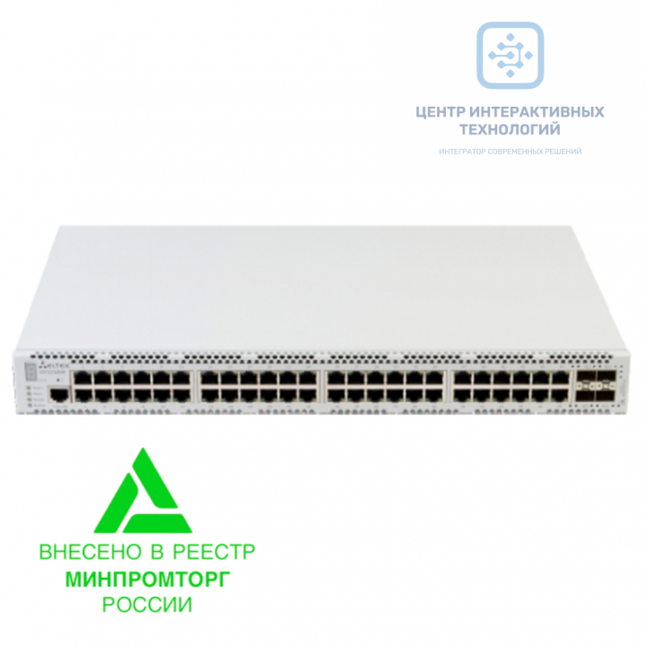 MES2448 DC Ethernet-коммутатор доступа на 48 портов 1G, 4 порта 10G российского производства