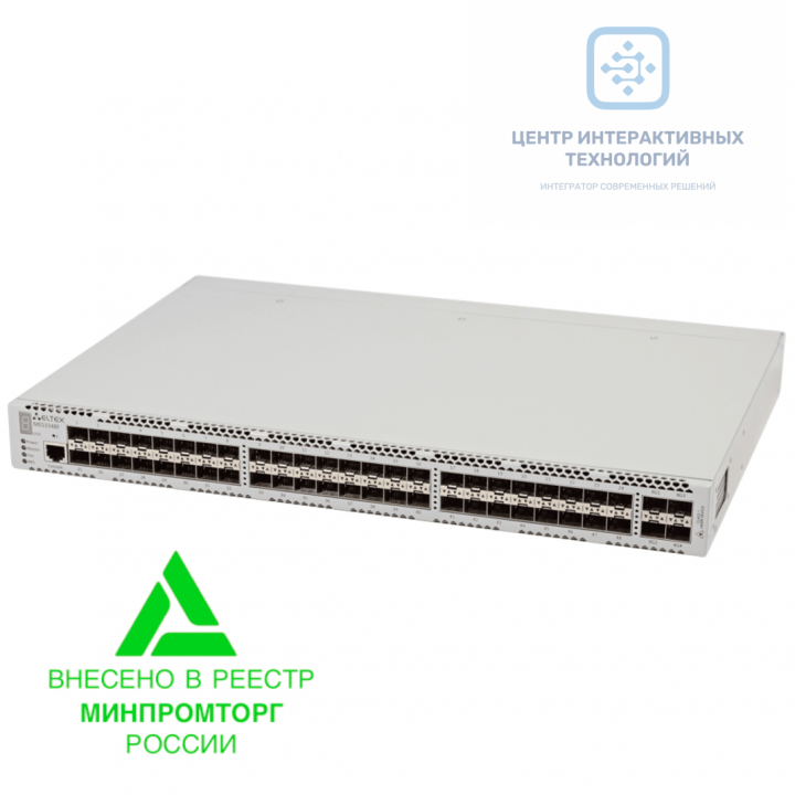 MES3348F Ethernet-коммутатор агрегации 48 портов SFP, 4 порта SFP+ российского производства